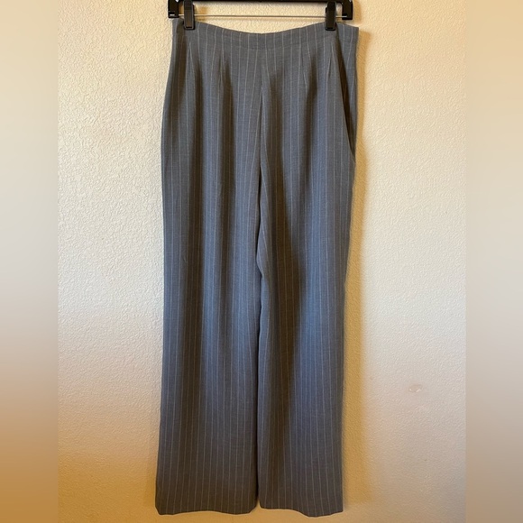 Rena Rowan Gray Striped Trousers, Size 10 - Picture 1 of 4
